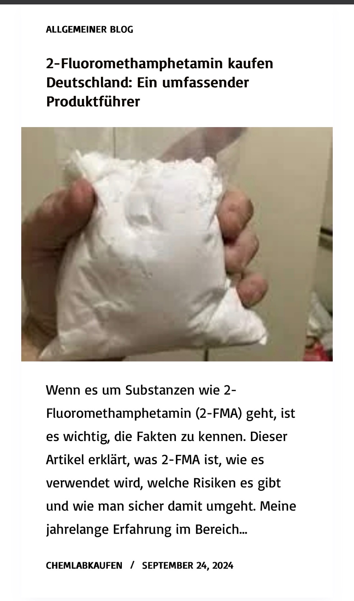 2-Fluoromethamphetamin kaufen Deutschland: Ein umfassender Produktführer